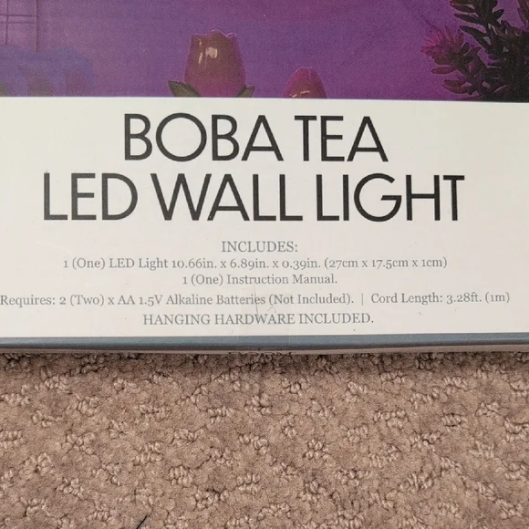 Room 2 Room Boba Tea LED Wall Light NIB - Picture 5 of 5
